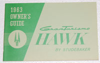 800458 1963 GT HAWK OWNERS MANUAL - Cars4